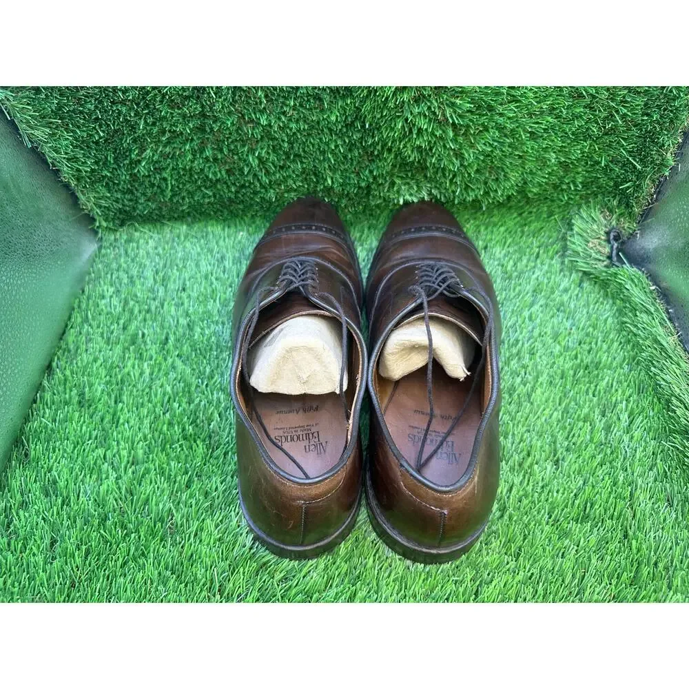 Allen Edmonds Fifth Avenue Oxford Dress Shoes Men's 9.5 Brown Leather Cap Toe